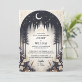 Invitation À Witch Magical Dream Mystical Stars Moon Mariage (Debout devant)