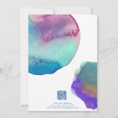 Invitation Abalone Shell coloré aquarelle plage Mariage (Dos)