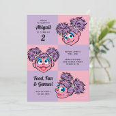 Invitation Abby Cadabby | Filles roses et violettes Anniversa (Debout devant)