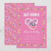 Invitation Abby Cadabby Pink Baby Shower Confetti (Devant / Derrière)
