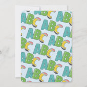 Invitation ABC Alphabet coloré 3e fête d'anniversaire (Dos)