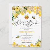 Invitation Abee Baby shower Oh Babee Maman À Être Baby shower (Devant)