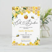 Invitation Abee Baby shower Oh Babee Maman À Être Baby shower (Debout devant)