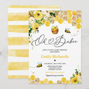 Invitation Abee Baby shower Oh Babee Maman À Être Baby shower