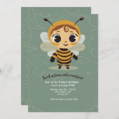 Invitation Abeille à Miel (Devant / Derrière)