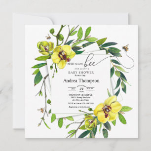 Invitation Abeille à Miel Douce Abeille Fête de Bébé aux
