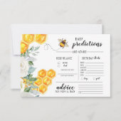 Invitation Abeille à miel florale | Jeu de devis pour bébé (Devant)