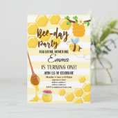 Invitation abeille, abeille à miel, nid d'abeille, Bourdon (Debout devant)