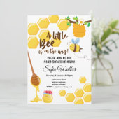 Invitation abeille, abeille miel, peigne de miel, baby shower (Debout devant)