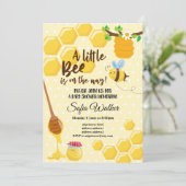 Invitation abeille, abeille miel, peigne de miel, baby shower (Debout devant)