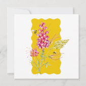 Invitation Abeille de miel, douce petite fille (Dos)