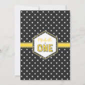 Invitation Abeille de miel doux premier anniversaire (Dos)