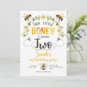 Invitation Abeille, fille, 2e anniversaire, Petit Miel, BUmbl (Debout devant)