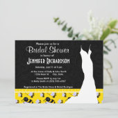 Invitation Abeille jaune et noire mignonne (Debout devant)