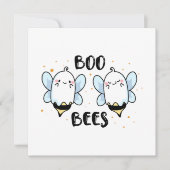 Invitation Abeilles de Boo Ghost mignonnes - Drôle Halloween  (Devant)