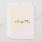 Invitation Abeilles et fleurs de printemps | Baby shower fill (Dos)