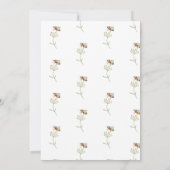 Invitation Abeilles et fleurs | Fête des mariées aquarelle (Dos)