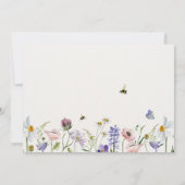 Invitation Abeilles florales esthétiques anniversaire (Dos)