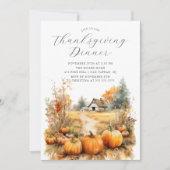 Invitation Abondance d'automne Thanksgiving (Devant)