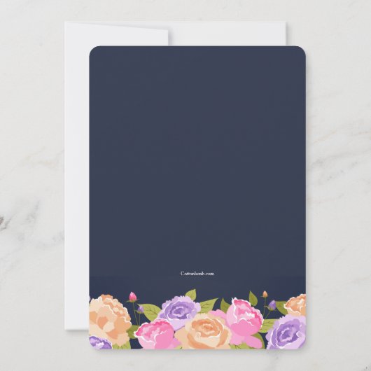 Invitation Abondance de Fleurs (Dos)