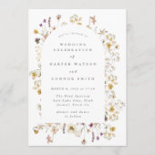 Invitation Abondance formelle Fleur sauvage séché Mariage de  (Devant)