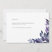 Invitation Abondant Foliage Violet Bat mitzvah botanique (Dos)