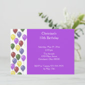 Invitation abondante de ballons (pourpre) (Debout devant)