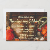 Invitation Abondante récolte Thanksgiving Custom (Devant)