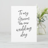 Invitation Abordable Pour mon mari le jour de notre mariage (Debout devant)