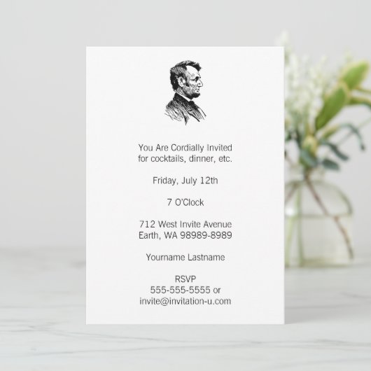 Invitation Abraham Lincoln (Debout devant)