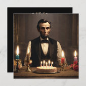 Invitation abraham lincolns anniversaire (Devant / Derrière)