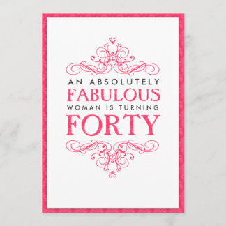 Invitation absolument fabuleuse du 40e anniversair