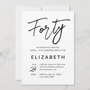 Invitation Absolument fabuleux 40e anniversaire