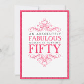 Invitation Absolument fabuleux 50e anniversaire de fête Invit (Devant)
