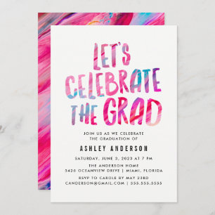 Invitation Abstract moderne Graduation Fête Invite