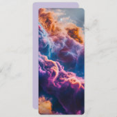 Invitation Abstract Space Nebula Art - Colorful Cosmic (Devant / Derrière)