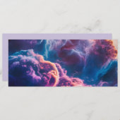 Invitation Abstract Space Nebula Art - Colorful Cosmic (Devant / Derrière)