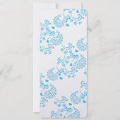 Invitation Abstrait Aqua Blue Butterfly ou Bumble Bee Mariage (Dos)