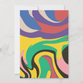 Invitation Abstrait artistique Vibrant Chic Mariage (Dos)