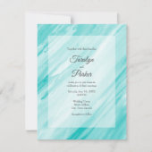 Invitation Abstrait blanc turquoise (Devant)