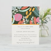 Invitation Abstrait Bold Fête des mariées botanique tropicale (Debout devant)