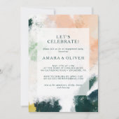 Invitation Abstrait coloré Célébrons l'invitation (Devant)