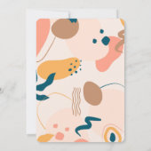 Invitation Abstrait Contemporain Colorful Pastel Mariage (Dos)