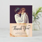 Invitation Abstrait de corail moderne 💡 Mariage d'huile d'en (Debout devant)