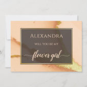 Invitation Abstrait de corail moderne 💡 Mariage d'huile d'en (Devant)