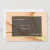 Invitation Abstrait de corail moderne 💡 Mariage d'huile d'en (Dos)