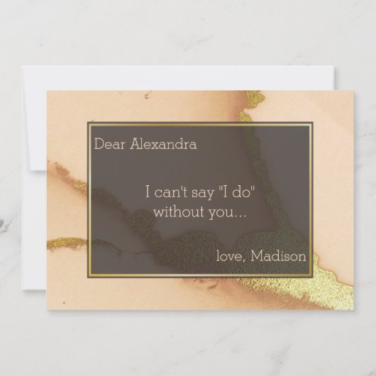 Invitation Abstrait de corail moderne 💡 Mariage d'huile d'en (Dos)