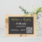 Invitation Abstrait de corail moderne 💡 Mariage d'huile d'en (Debout devant)
