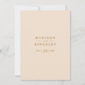 Invitation Abstrait de corail moderne 🌸 Mariage d'huile d'en (Dos)