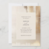 Invitation Abstrait d'or | Mariage élégant (Devant)